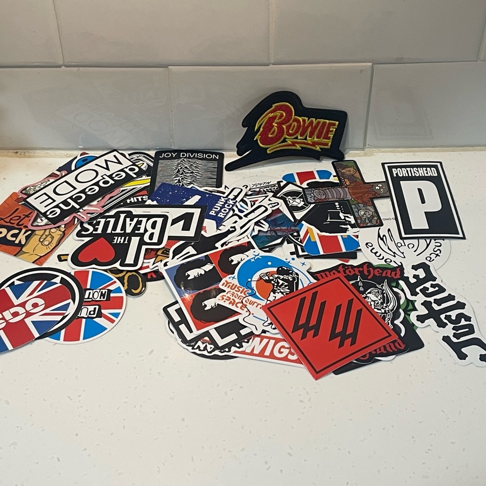 Assorted Rock Band Sticker Lot - Colorful Graphic Stickers